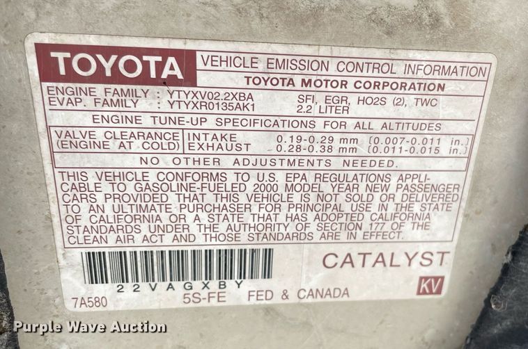 image for item LS9468 2000 Toyota Camry LE