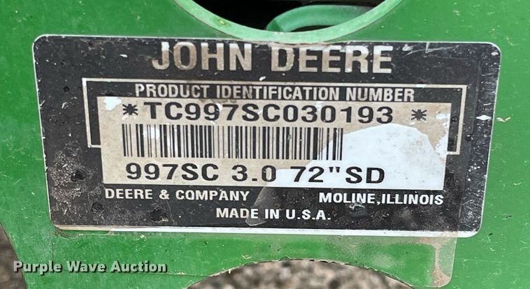 image for item LS9496 John Deere 997 ZTrak  ZTR lawn mower