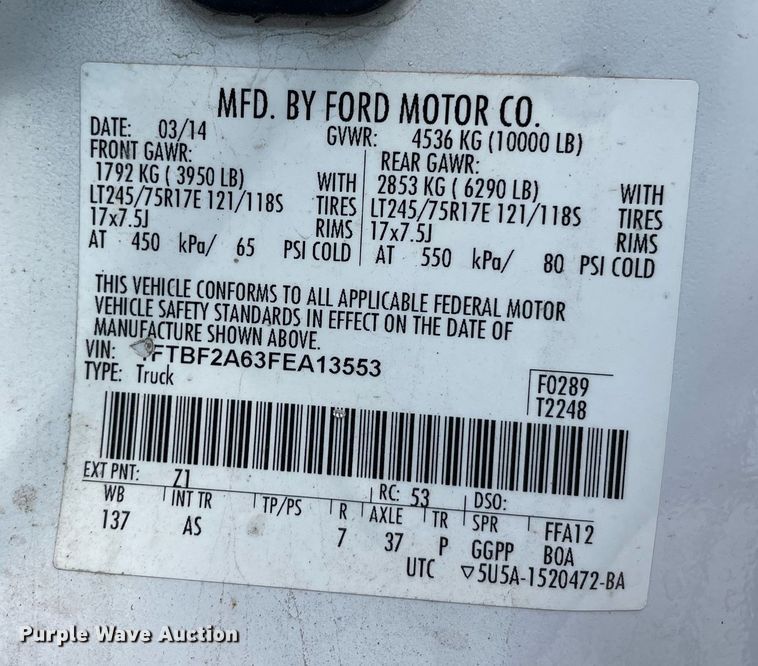 image for item LS9501 2015 Ford F250 Super Duty  pickup truck