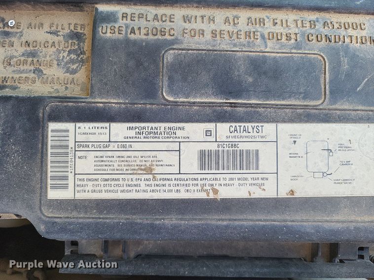 image for item LS9595 2001 Chevrolet Silverado 3500HD  dump bed pickup truck