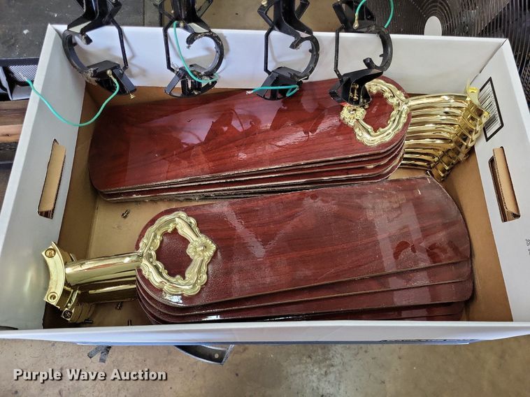 image for item LS9598 (4) Hampton Bay F552S(CH) PB ceiling fans