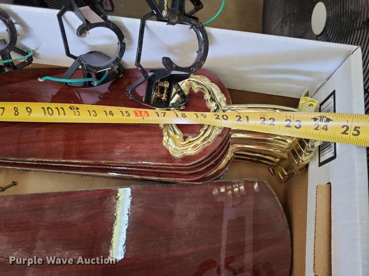 image for item LS9598 (4) Hampton Bay F552S(CH) PB ceiling fans