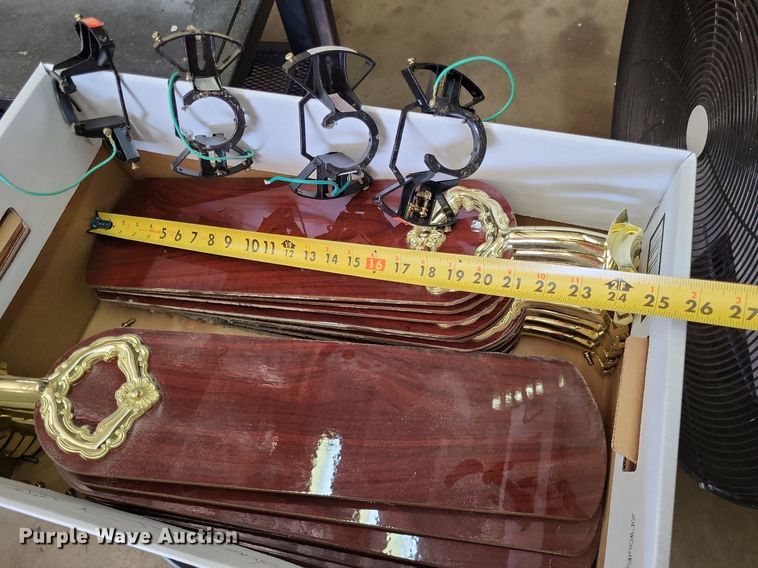 image for item LS9598 (4) Hampton Bay F552S(CH) PB ceiling fans