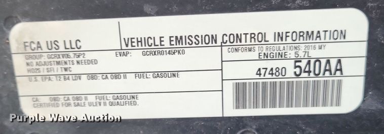 image for item LS9613 2016 Dodge Charger Police