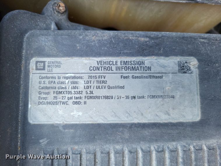 image for item LS9614 2015 Chevrolet Tahoe Police  SUV