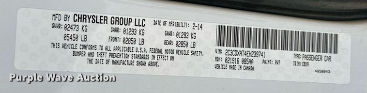 image for item MB9706 2014 Dodge Charger Police