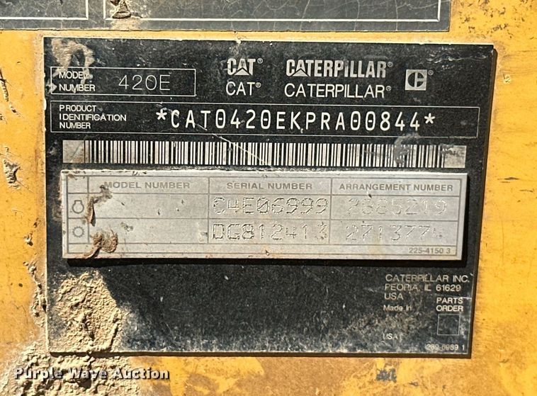 image for item MB9726 2009 Caterpillar 420E  backhoe