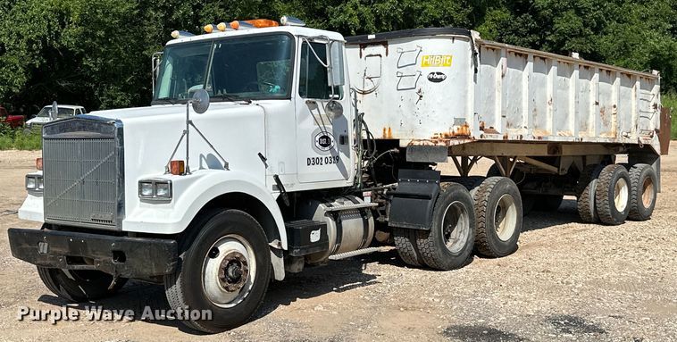 image for item MB9731 1992 White GMC WCM  semi truck