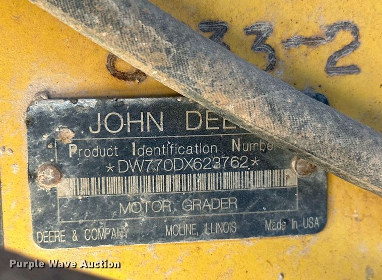 image for item MB9734 2009 John Deere 770D  motor grader