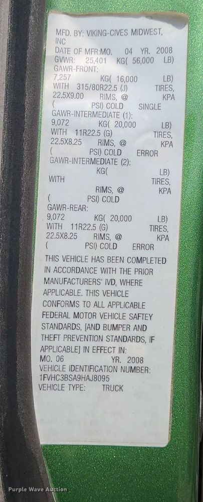 image for item MG9585 2009 Freightliner Business Class M2  dump truck