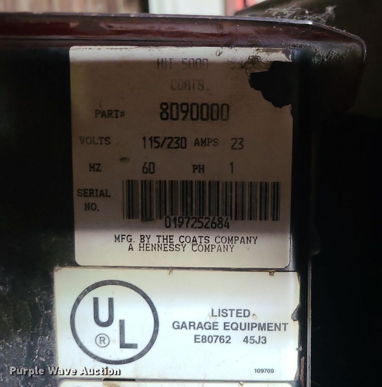 image for item MG9591 Coat Hit 5000  tire machine