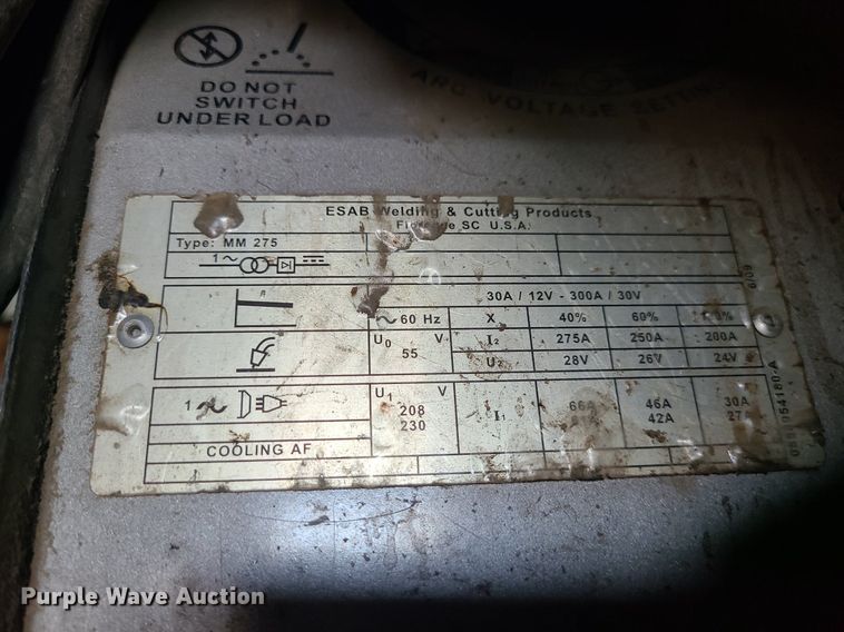 image for item MG9592 Esab Migmaster 275  welder