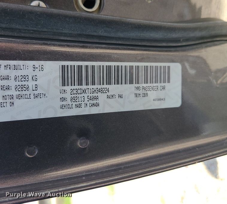 image for item MG9597 2016 Dodge Charger Police