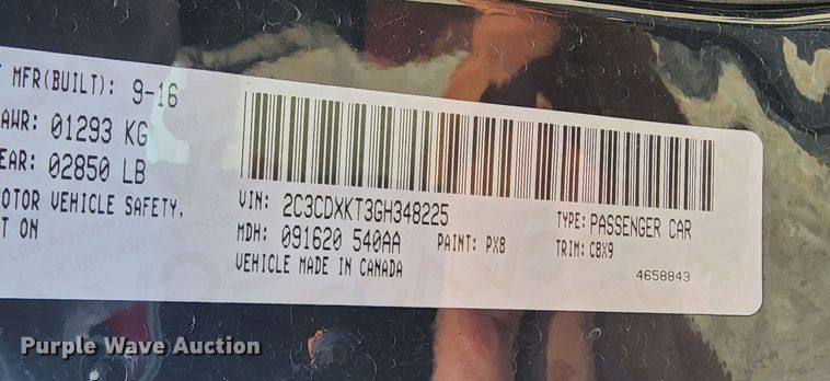 image for item MG9600 2016 Dodge Charger Police