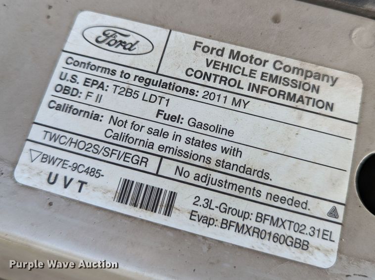 image for item MY9838 2011 Ford Ranger  pickup truck