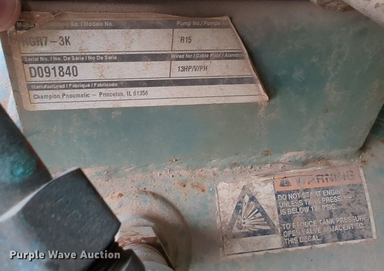 image for item MY9840 Champion R Series  air compressor