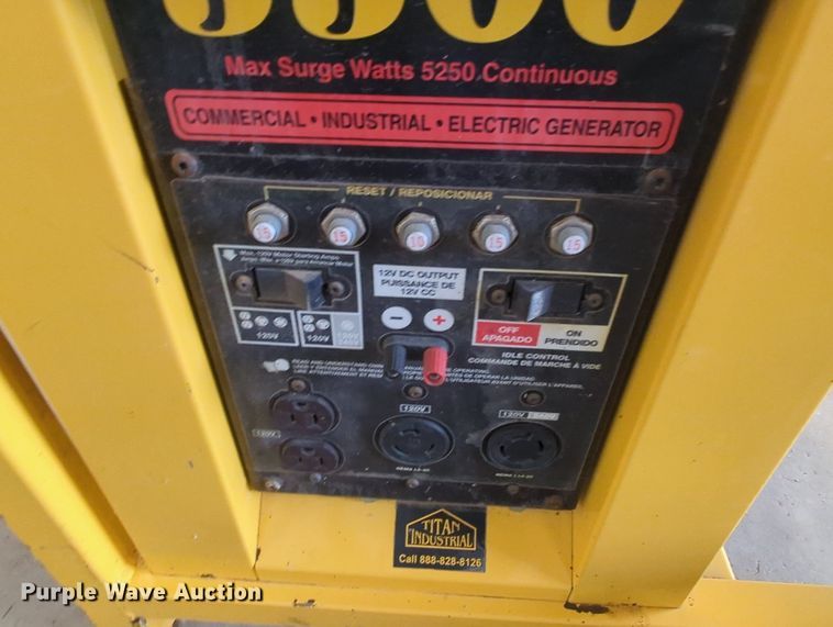 image for item MY9844 Titan Industrial 5500  generator