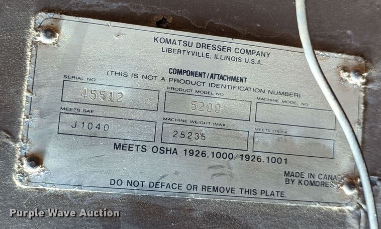 image for item MY9853 1991 Dresser 515CH  wheel loader