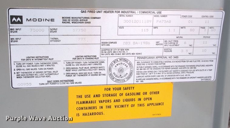 image for item MY9855 HVAC equipment