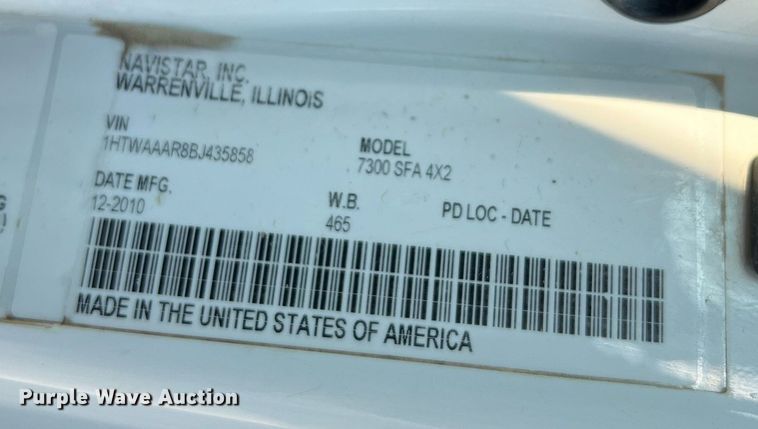 image for item NA9051 2011 International WorkStar 7300  dump truck