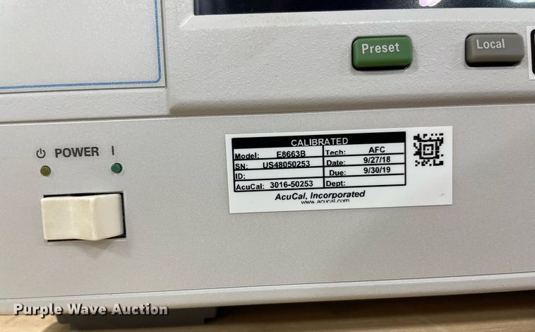 image for item NH9703 Agrilent Technologies E8663B  analog signal generator