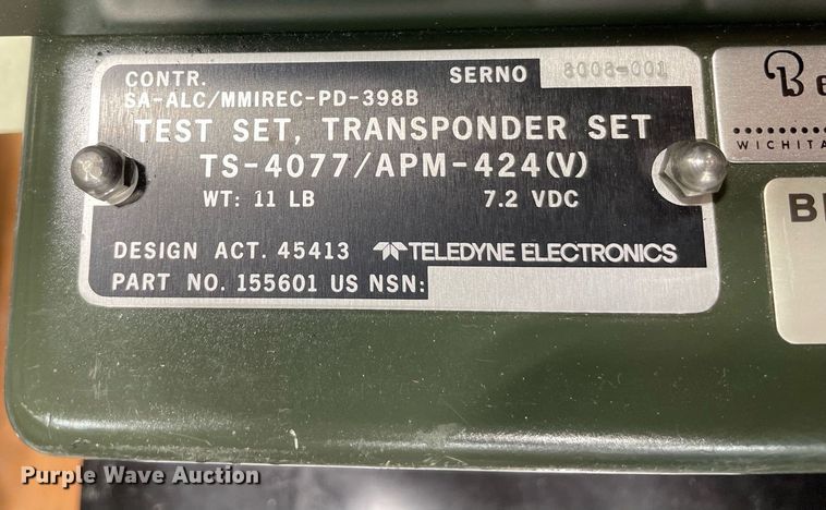image for item NH9709 Teledyne Electronics  test set/transponder set