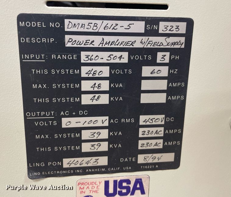 image for item NH9717 Ling DMA5B/612-5  power amplifier