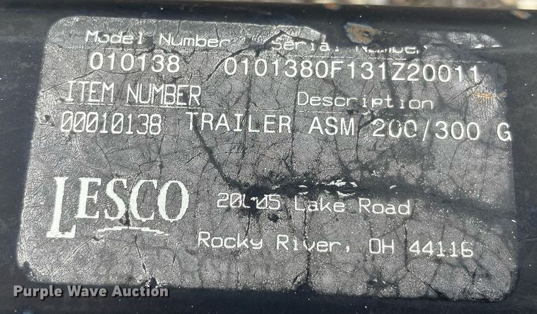 image for item NH9738 Lesco 705308  nurse tank trailer