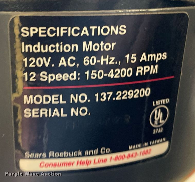 image for item NH9739 Craftsman  drill press