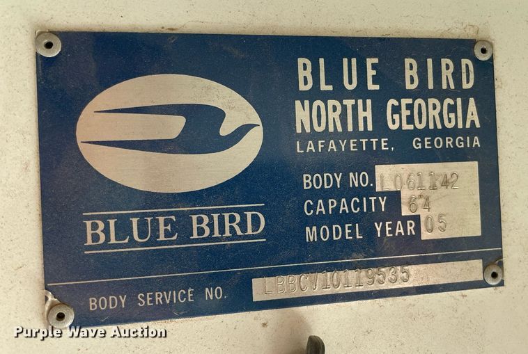 image for item NH9740 2005 Blue Bird  school bus