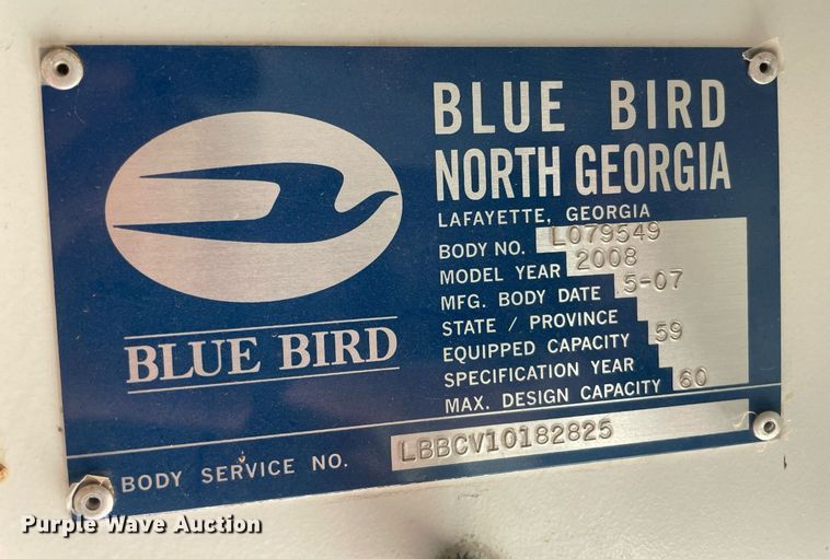 image for item NH9741 2008 Blue Bird  school bus