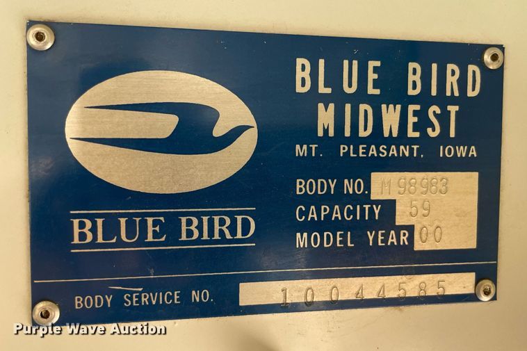 image for item NH9746 2000 Blue Bird  school bus