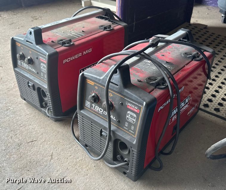 image for item NM9414 (2) Lincoln Electric 180 Dual Power Mig welders