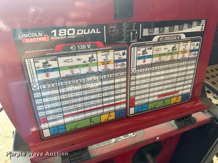 image for item NM9414 (2) Lincoln Electric 180 Dual Power Mig welders