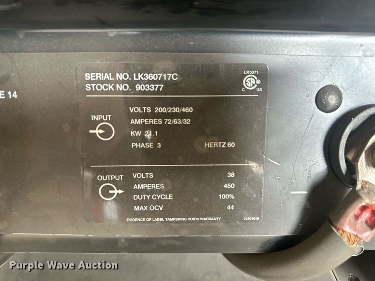 image for item NM9416 Miller Deltaweld 452  welder