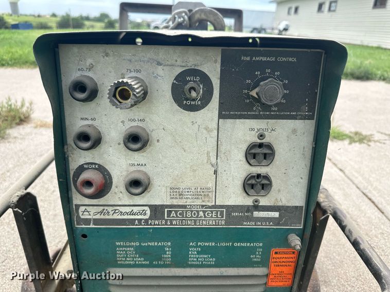 image for item NM9423 Air Products AC180AGEL  welder/generator