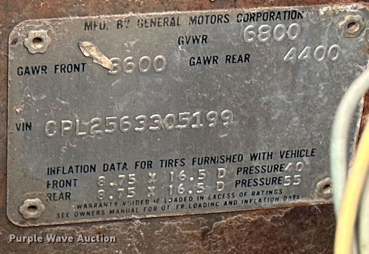 image for item NP9786 1976 Chevrolet  delivery truck