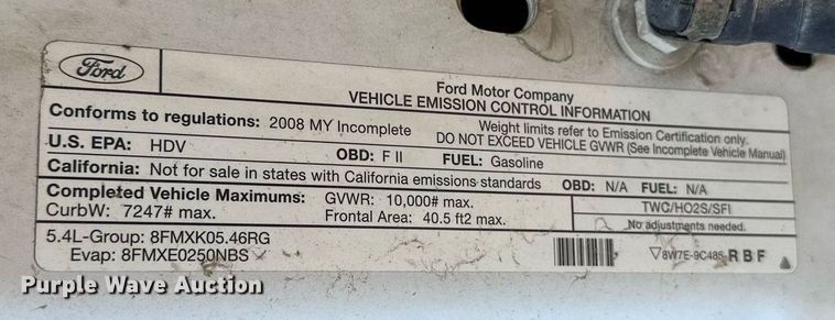 image for item NP9878 2008 Ford F250 Super Duty  flatbed pickup truck