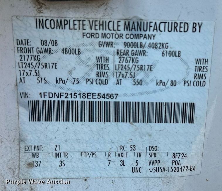 image for item NP9878 2008 Ford F250 Super Duty  flatbed pickup truck