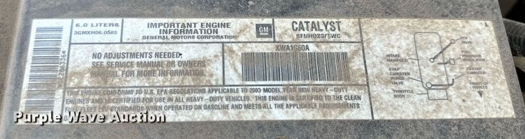 image for item NP9879 2003 Chevrolet Silverado 2500HD  Ext. Cab flatbed pickup truck