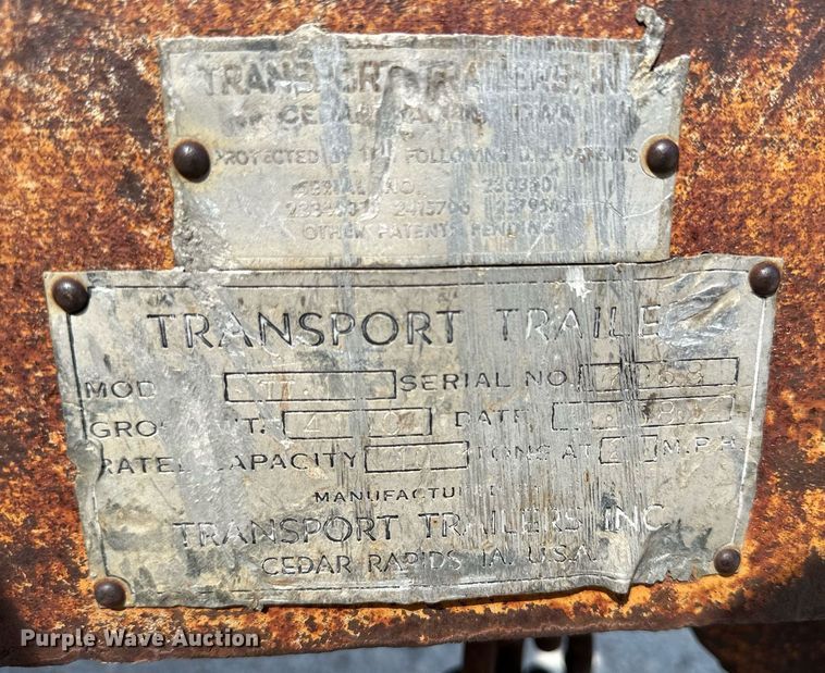 image for item NP9908 1958 Transport TT-1  tilt deck utility trailer