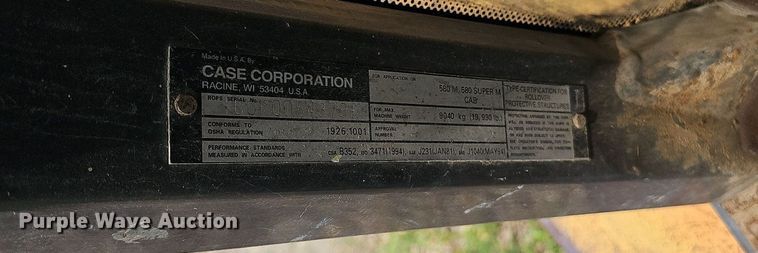image for item NT9780 2002 Case 580 Super M  backhoe