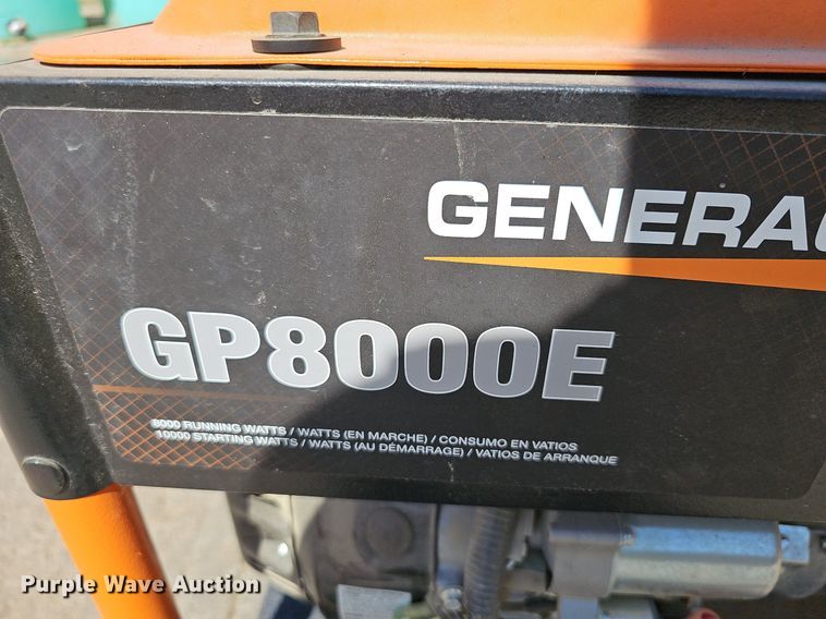 image for item NU9023 Generac GP8000E  generator