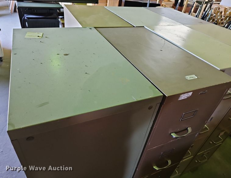 image for item NU9038 (7) four drawer file cabinets