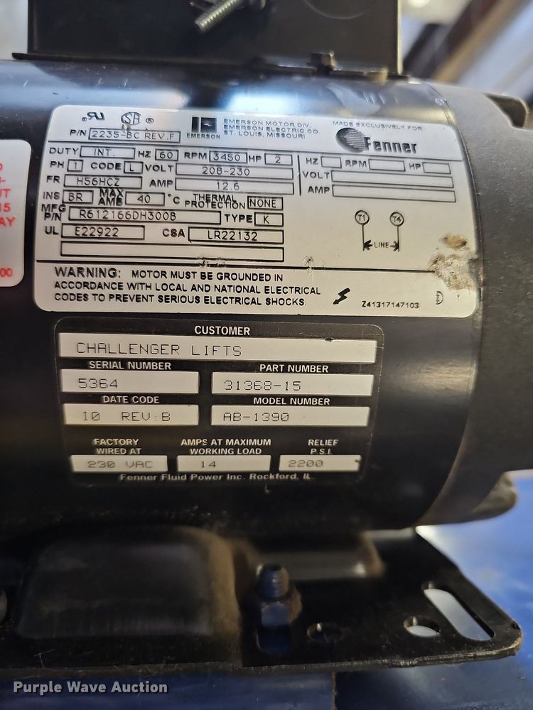 image for item NU9044 Challenger Lifts 39000  automotive lift