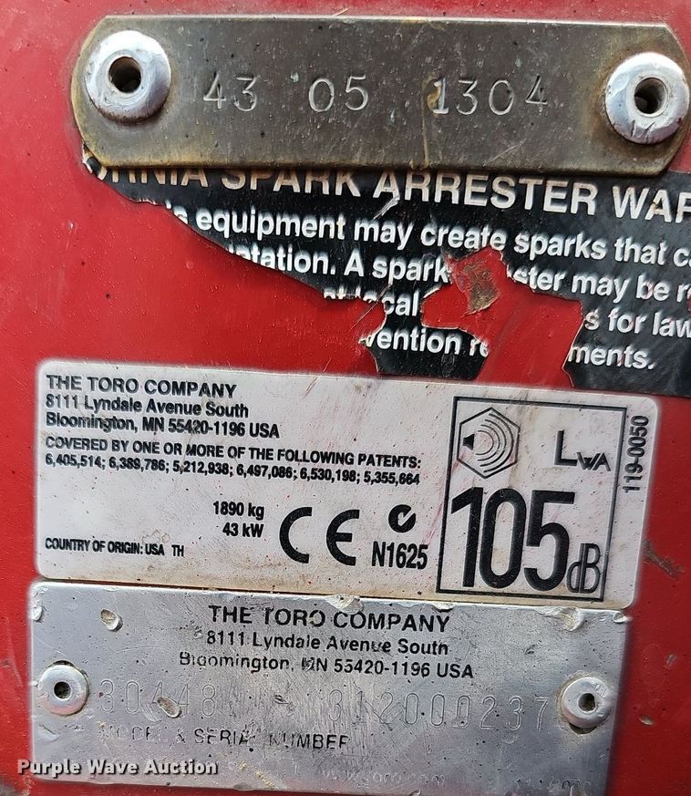 image for item NU9082 Toro Groundsmaster 4000D  lawn mower