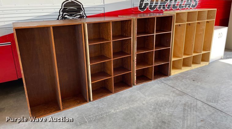 image for item NY9574 (5) wood cabinets/cubbies