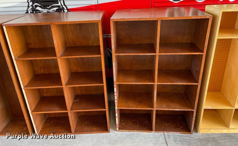 image for item NY9574 (5) wood cabinets/cubbies