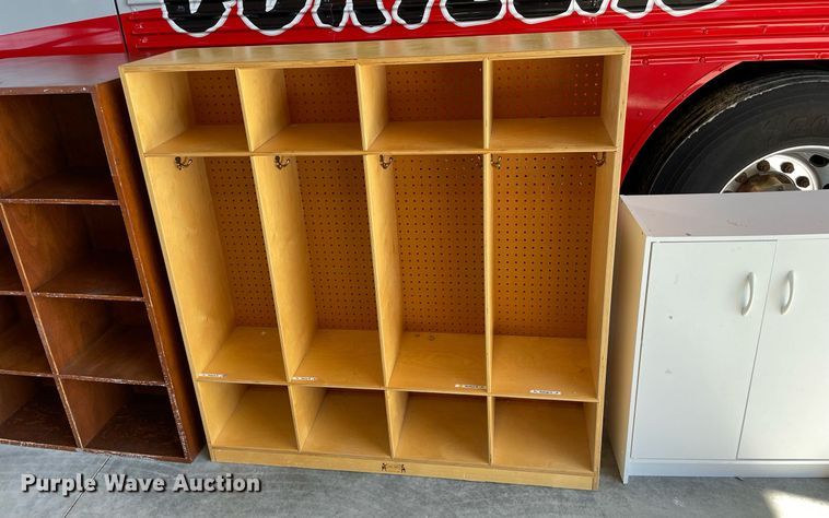 image for item NY9574 (5) wood cabinets/cubbies