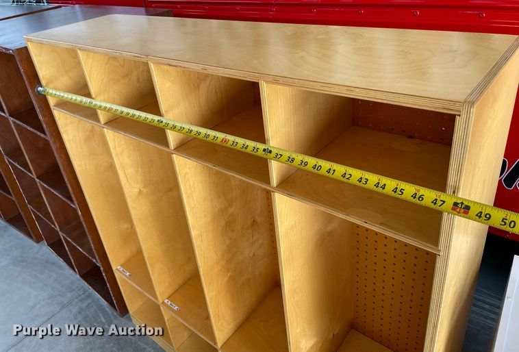 image for item NY9574 (5) wood cabinets/cubbies